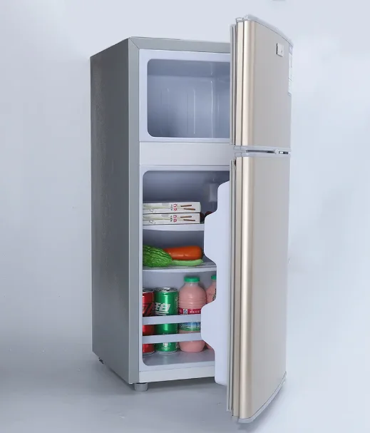 Горячая распродажа 118L домашний холодильник с двумя дверями энергосберегающий верхней заморозкой и нижней морозильной камерой