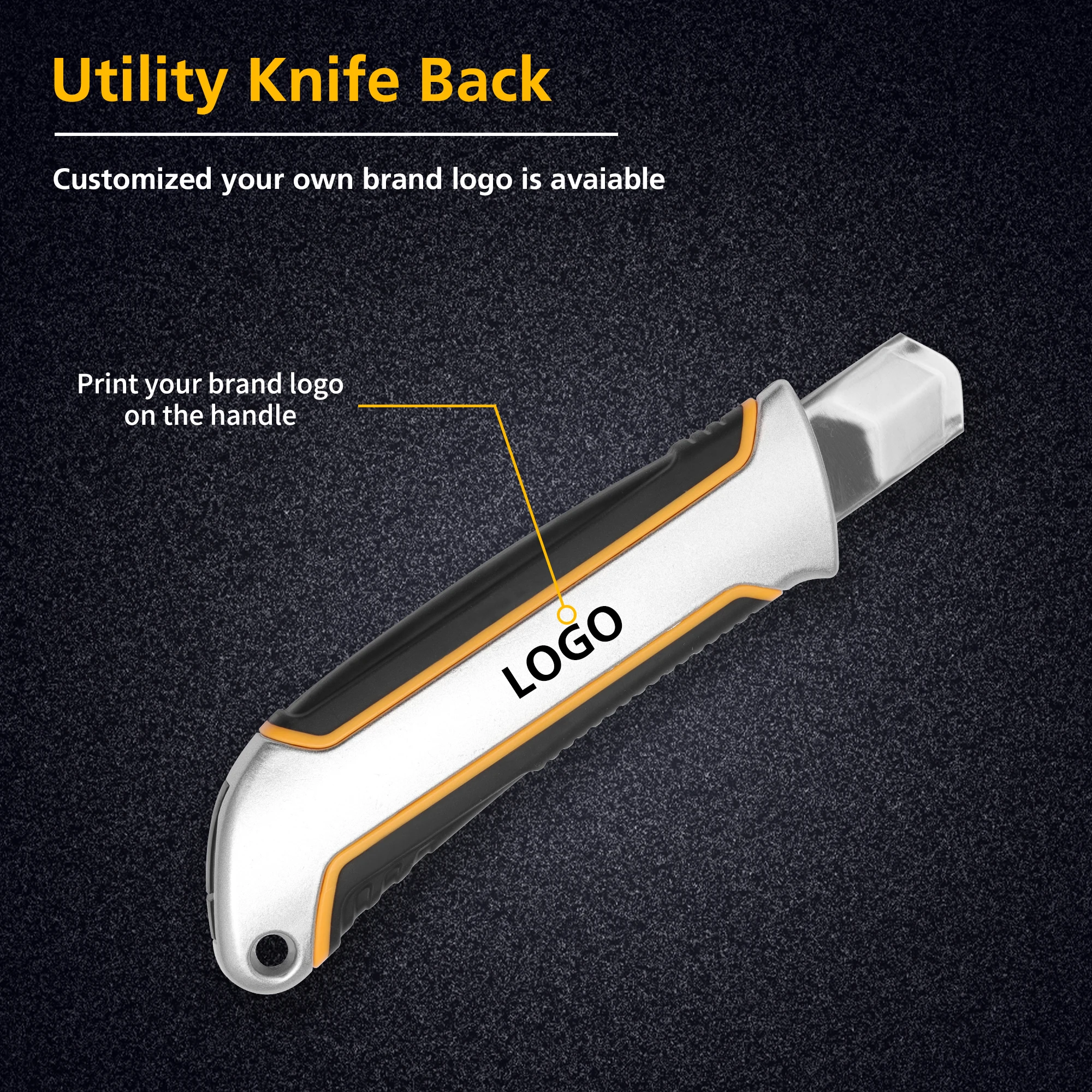 ZY-510 Custom Heavy Duty Aluminium Alloy Handle Utility Knife 18mm Sk2 Snap off Blade Knives Multi-functional Cutter Knife