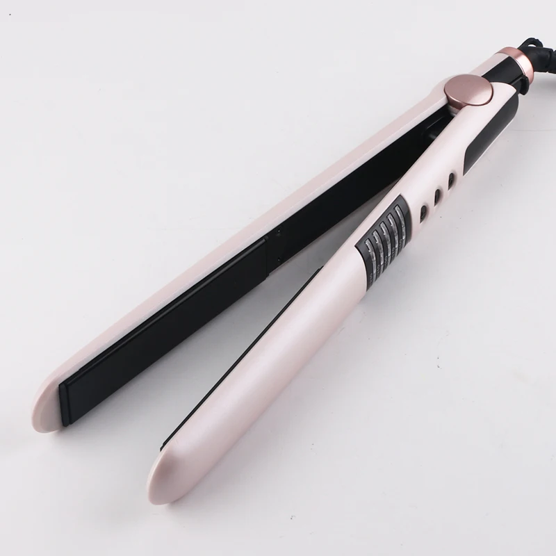 Custom professional Fast Heating Slim nanoTitanium Plate Type Private label Flat Iron Hair Straightener