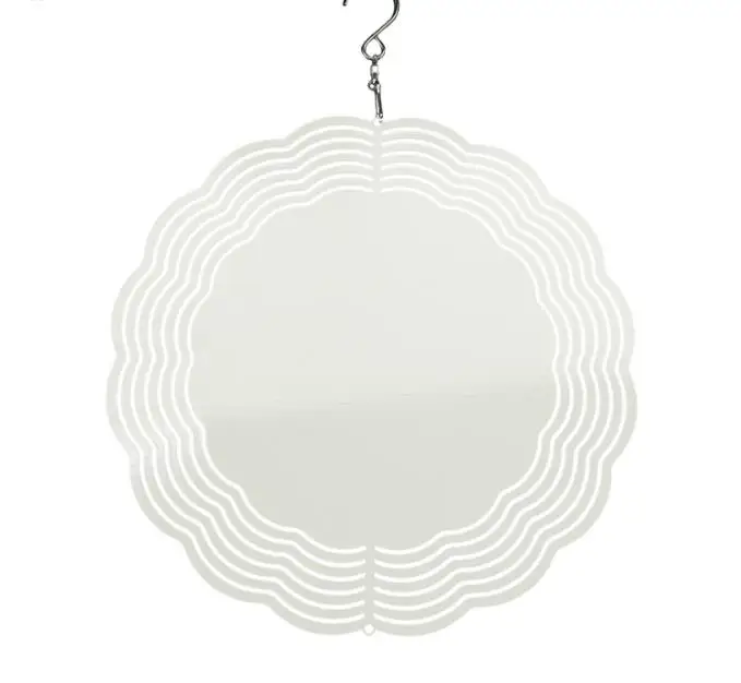 Hot Sale Sublimation Wind Spinners metal  Wind Chimes Spinners Sublimation Blanks Double Sided DIY Garden Outdoor