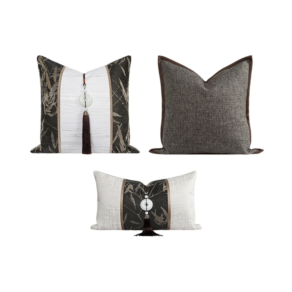 Подушка в китайском стиле поясничная ретро кисточка спинка Комбинированная Модель наволочка для комнаты