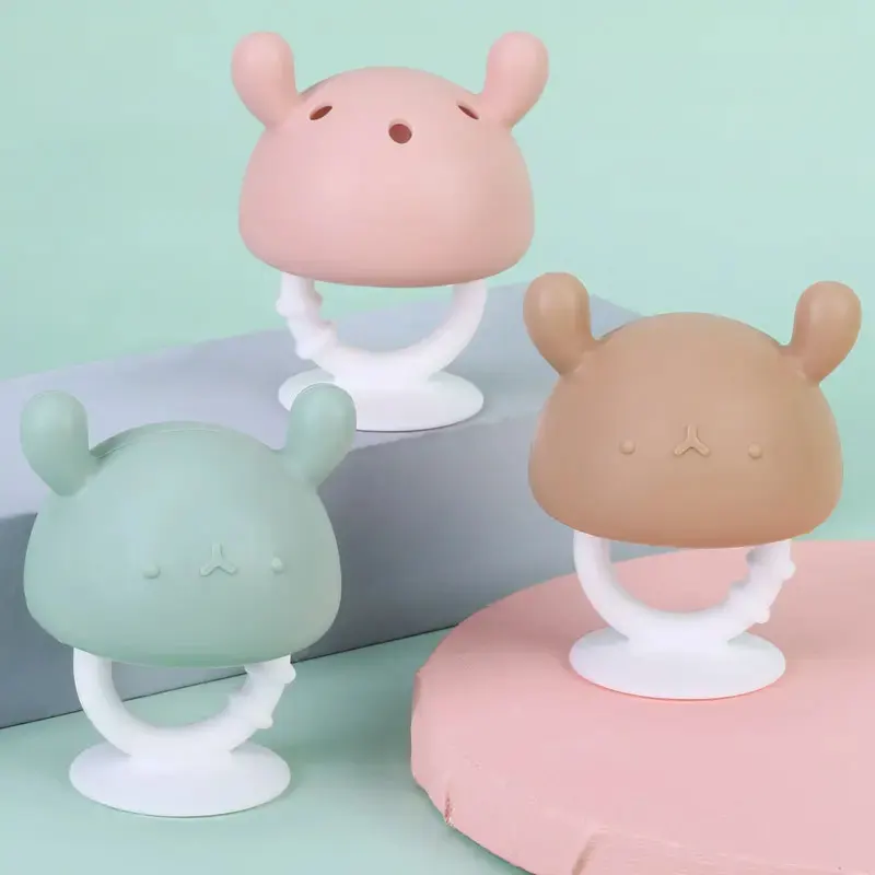 BPA Cute Bear Soothe Teething Gift Toy Children Kids Silicone Chewable Toys Silicone Baby Gloves Teether