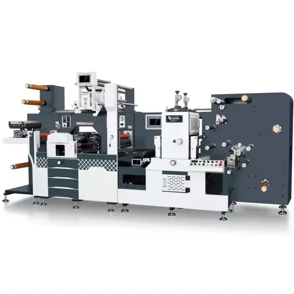MDC-360-PLUS  servo motor flexo  semi or full  rotary die cutting machine can be equipped with slitting machine and sheeter