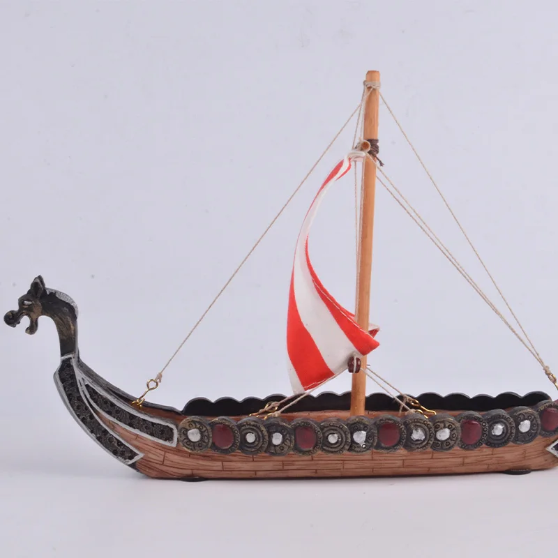 New creative retro viking pirate ship ornaments home decoration dragon boat incense board holiday gifts