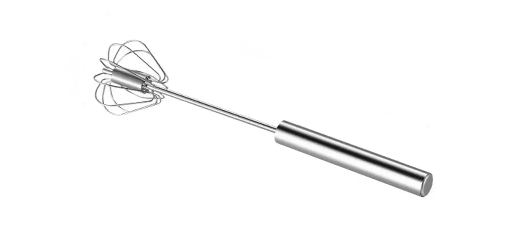 Semi-automatic Egg Beater Stainless Steel Egg Whisk Manual Hand Mixer Self Turning Egg Stirrer Kitchen Accessories