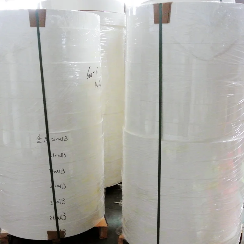 food grade white/craft paper roll raw material PLA coated paper roll for 100% biodegradable paper cups produce
