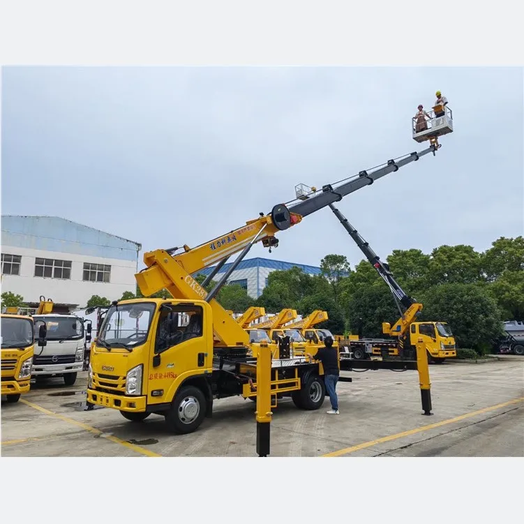 28m ISUZU High Altitude Work Vehicle Aerial Work Platform Vehicle with Lifting Bucket for Sale