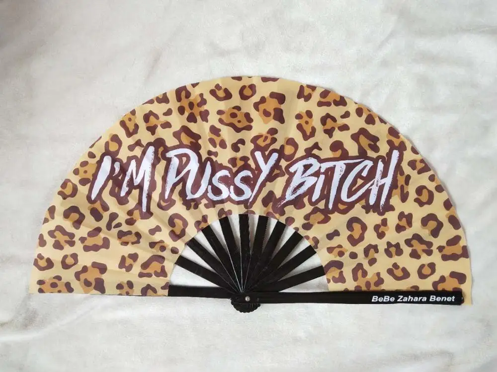 customized bamboo chinese fan for gift bamboo bone big large hand fan