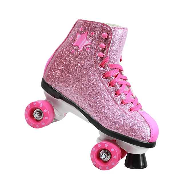 Stylish Custom Non-adjustable Roller Skating Shoes for Youth Adult Female Women 6+ Years Girls Kids Children Boys