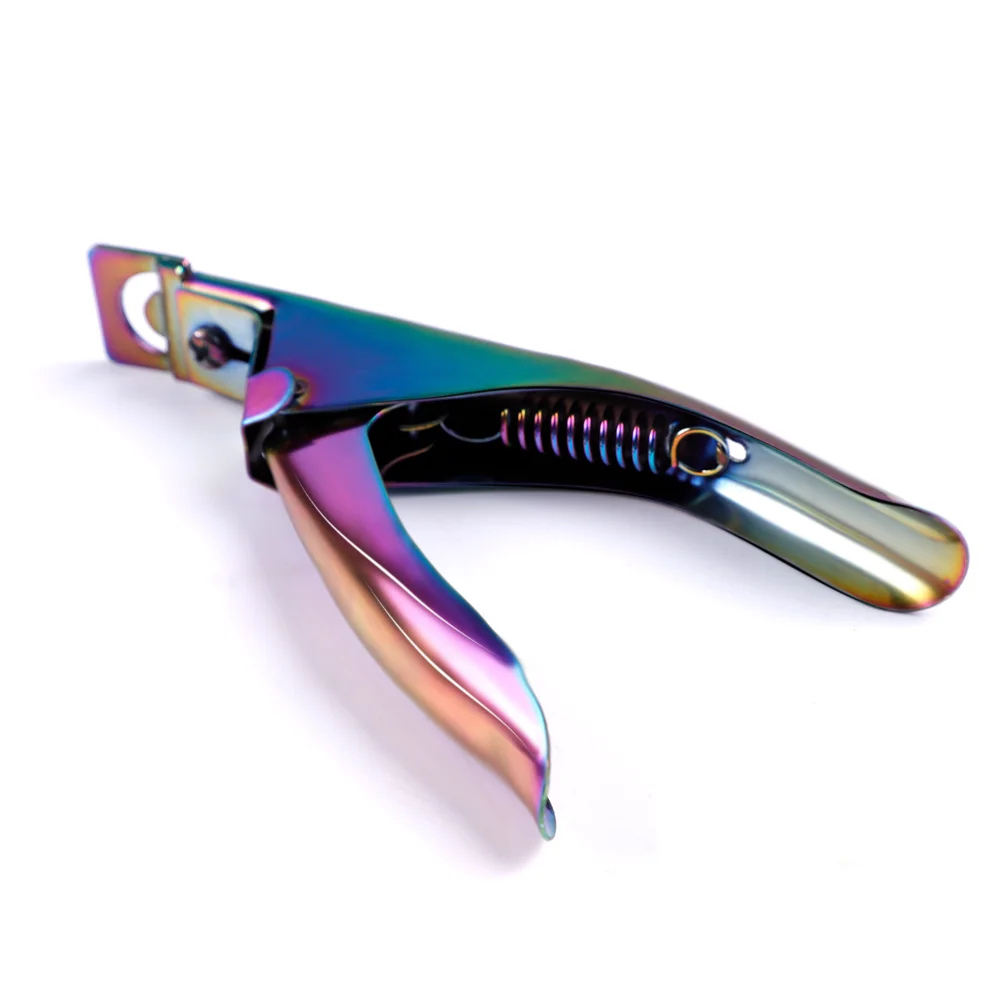 Wholesale High-quality Flame Color Manicure Scissor Stainless France Nail Cutter Personal Nail Art Trim Tool