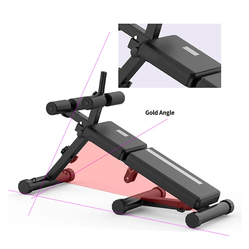 Складная черная многофункциональная весовая скамейка Sit Up Ab с удлинителем для ног оборудование фитнеса тренажер брюшного
