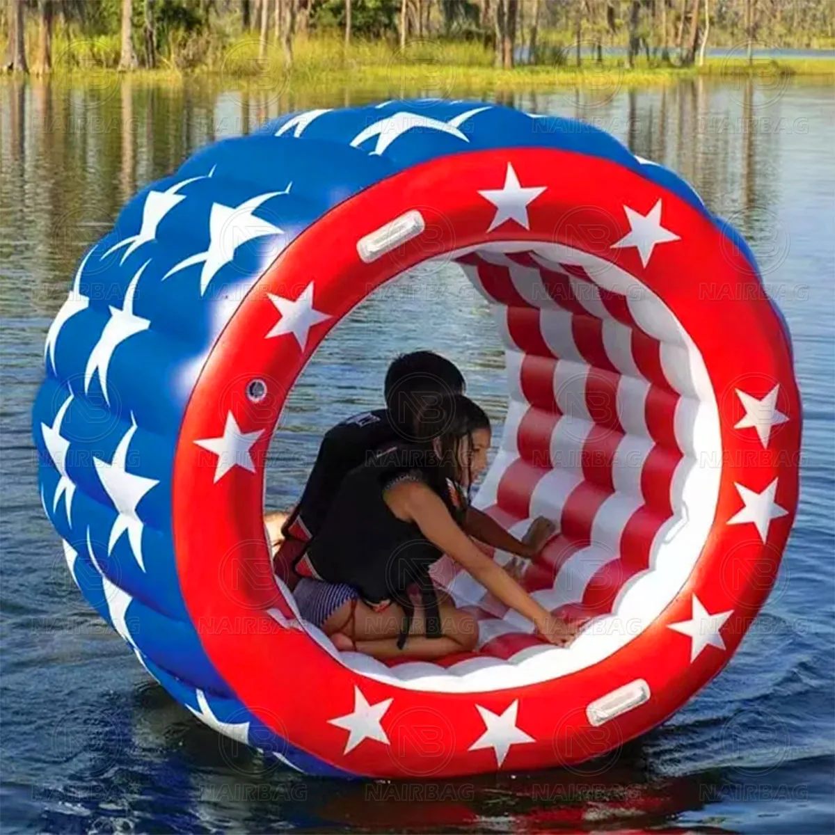 Inflatable Roller Inflatable Water Game Walking Roller Used In Pools, Lakes