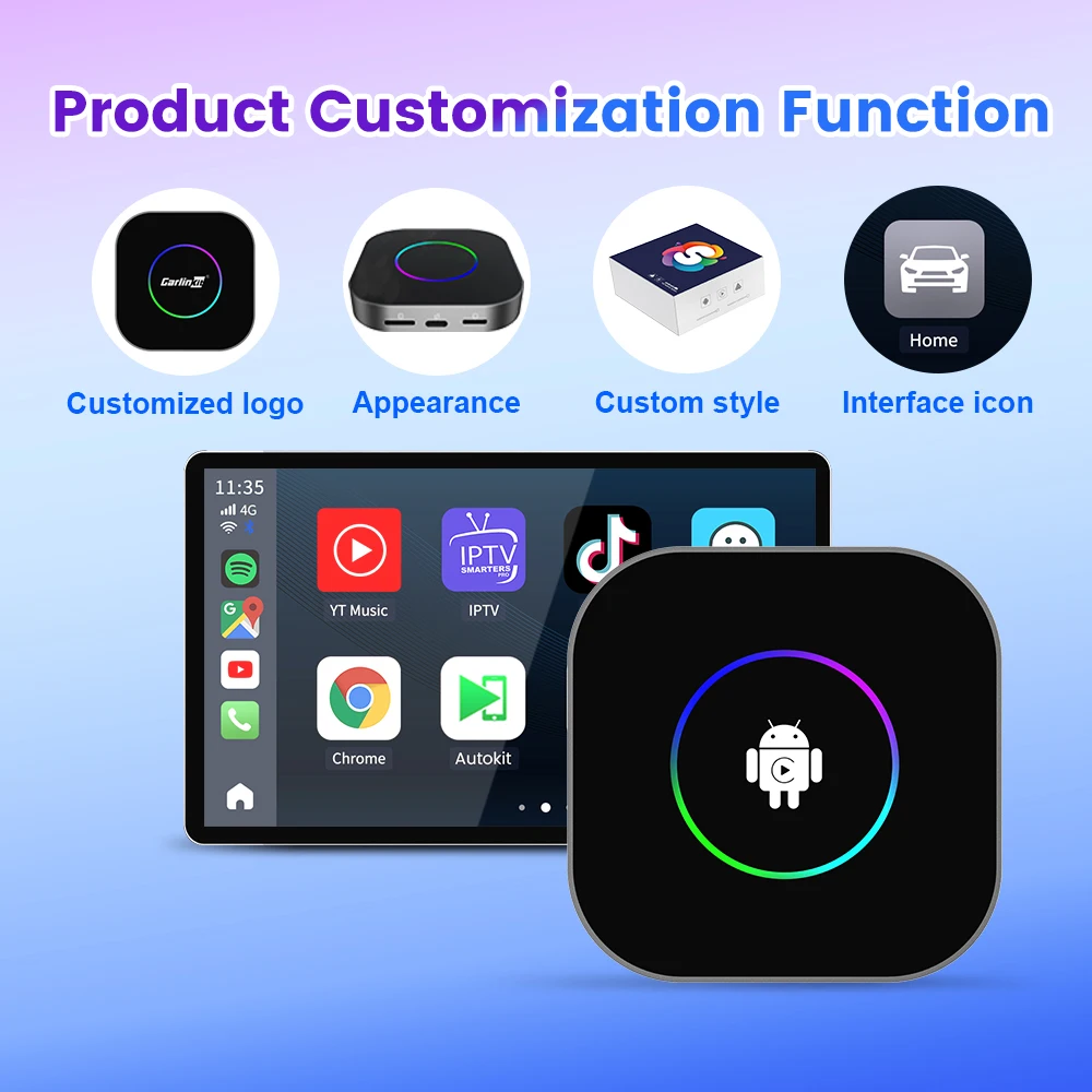New Arrival Carlinkit 4G+64GB Android 13 System carplay module mini radio car android auto wireless carplay for Youtobe Netflix