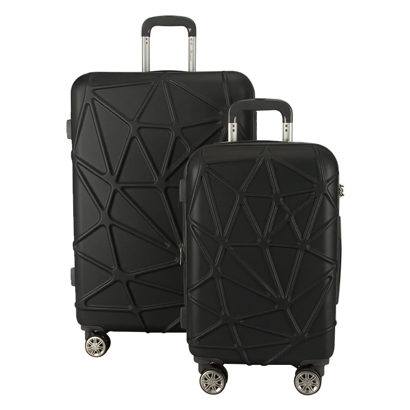 Durable hard shell business spider web traveling black novelty luggage suitcase bags wholesale