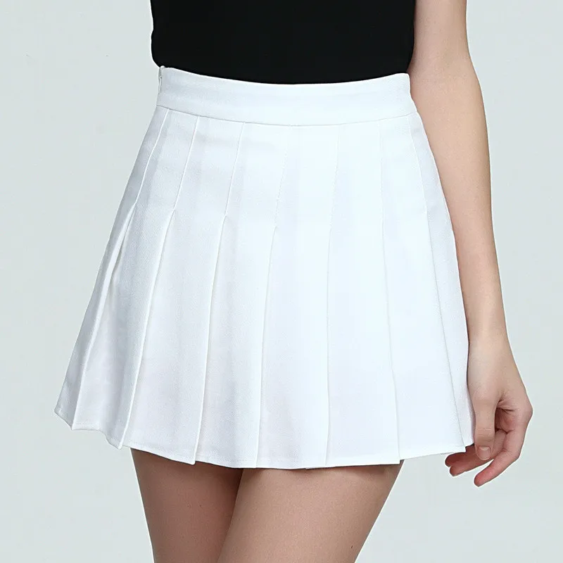 Girls A Lattice Short Dress High Waist Pleated Tennis Skirt Uniform for Badminton Cheerleader