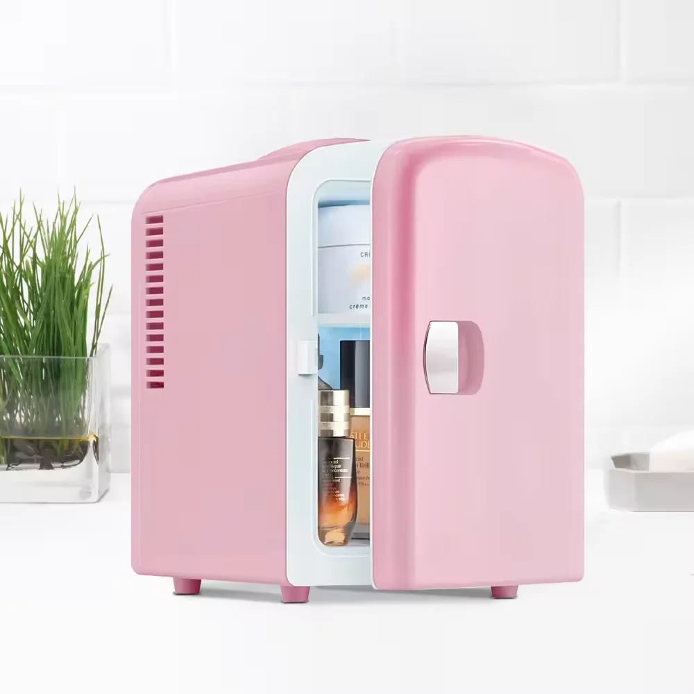Car mini refrigerator 4 L Capacity Beauty portable refrigerator Household mini fridge