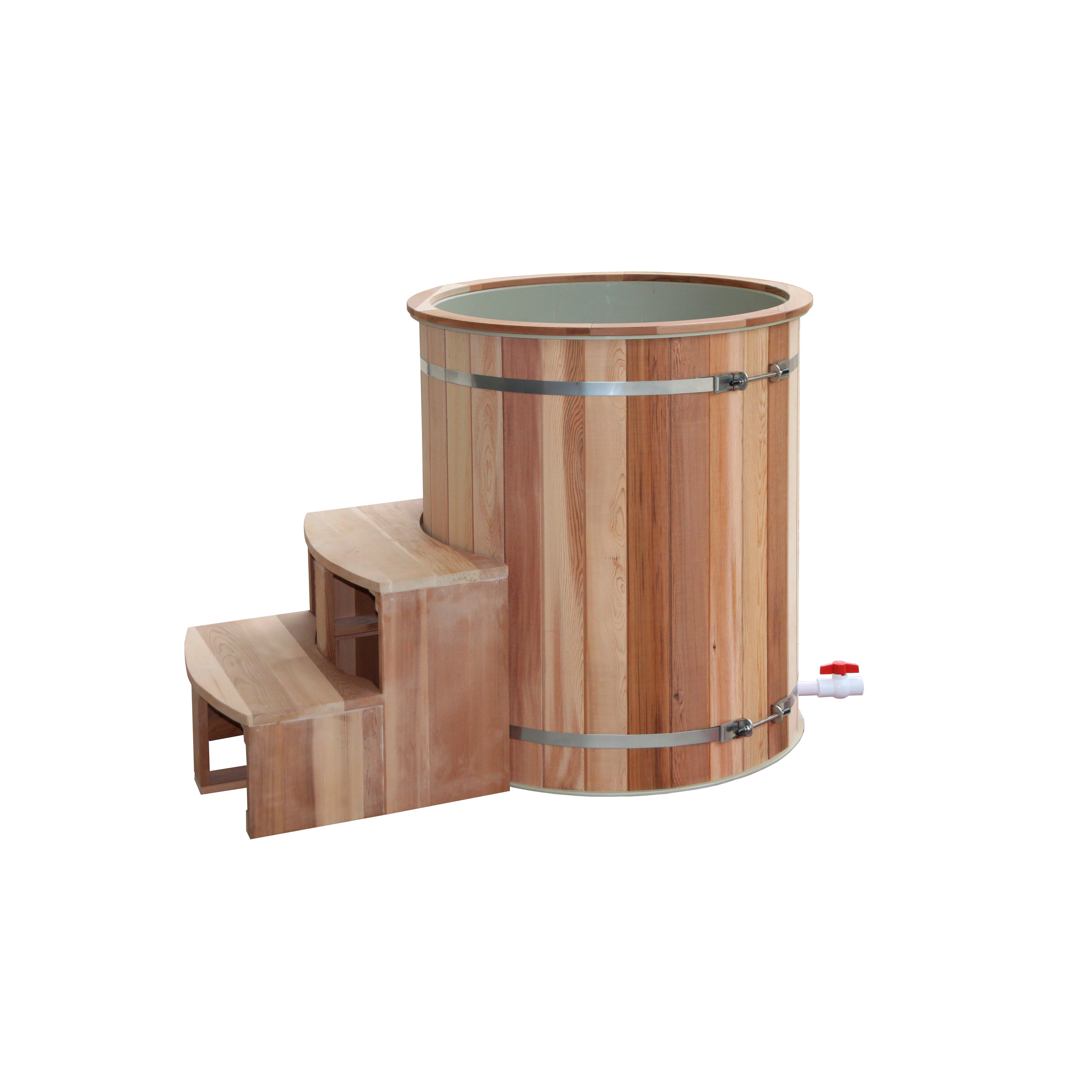 red cedar 1 person cold plunge bathtubs for outdoor