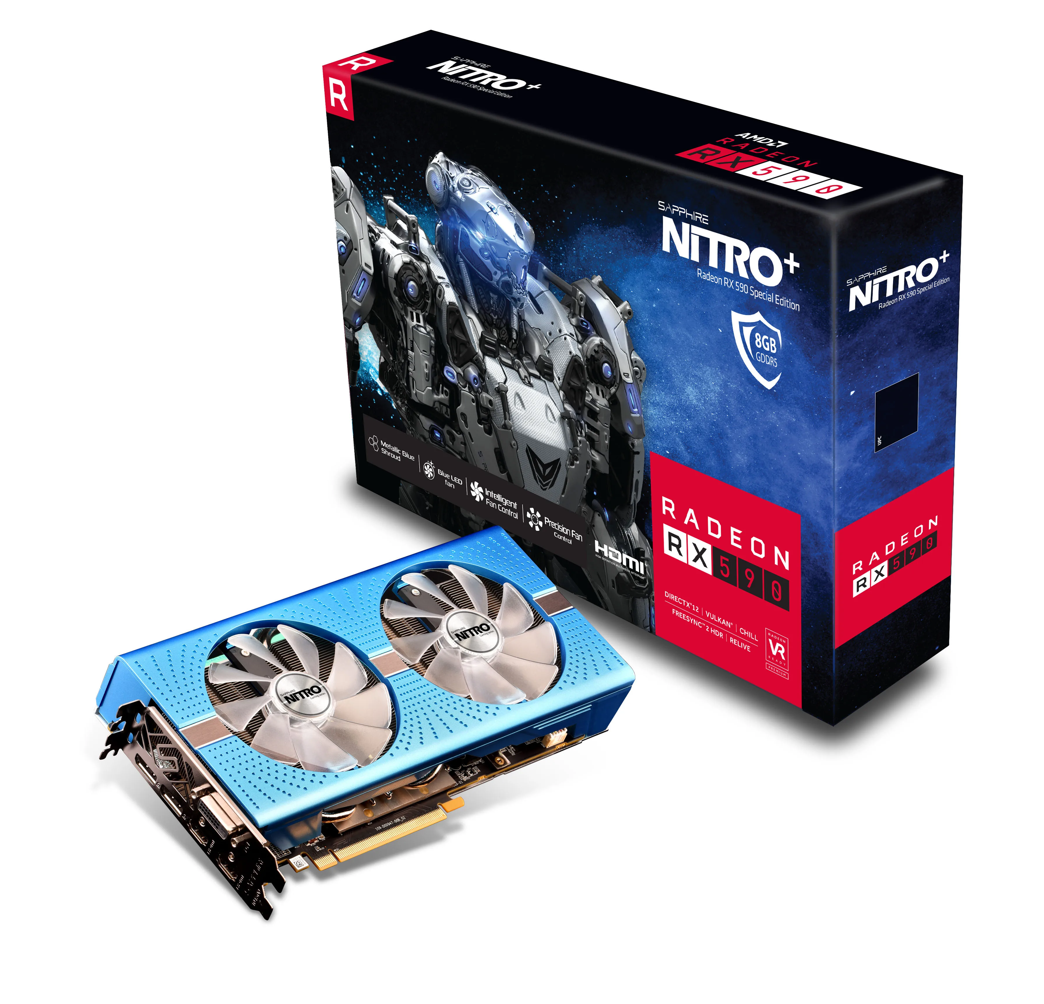 Конкурентоспособная цена Sapphire RX580 8GB Nitro + Vga карта RX 580 590 Gpu графическая для