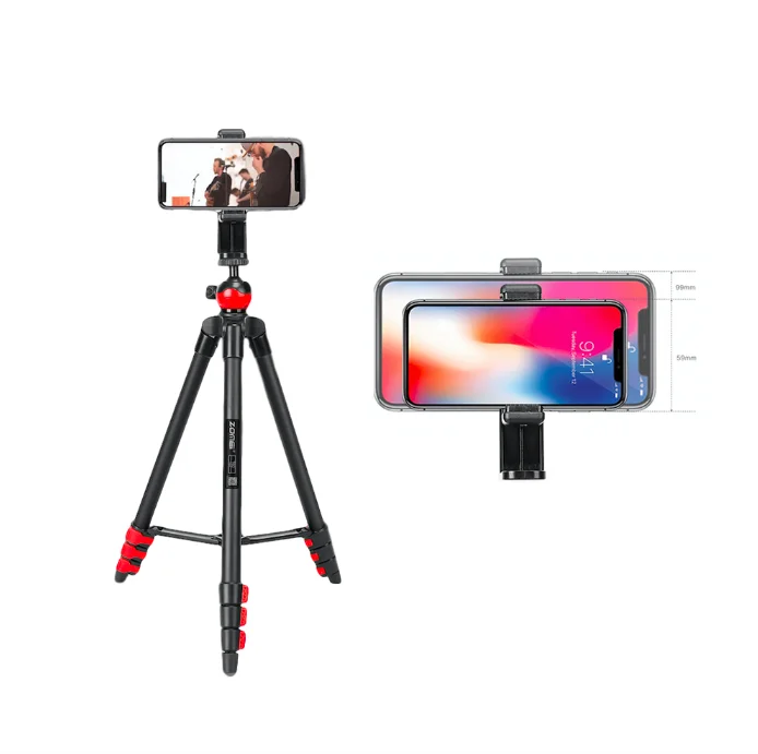 Compact Professional Aluminium Alloy Camera Shooting For Photography Wig Mobile Phone Tripod