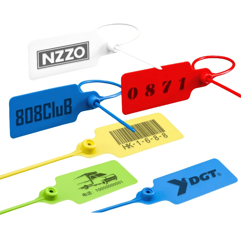 260mm Length Plastic Security Seals Pull Tight Seal Tags Safety Self-Locking Zip Ties for Clothes and shoes