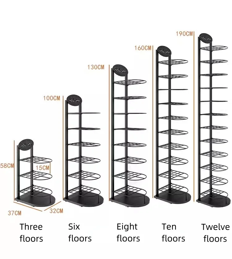 Retail Metal Floor Hat Display Storage Racks High Quality Hat Holder Display Stand