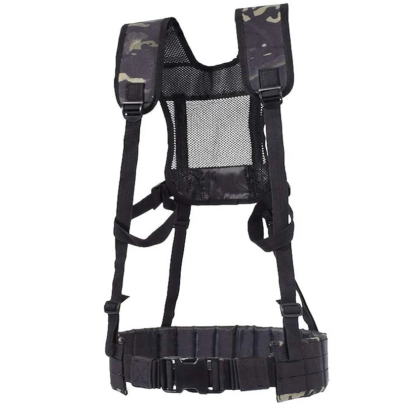t X-Shaped Suspenders Free Straps Outdoor Tactical Waist Belt Padded Molle Belt