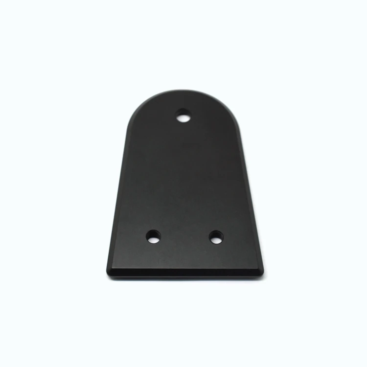 Jiyan Hot Selling CNC Custom Part Black Anodized Aluminum Metal Sheet with 3 Holes Machining Services