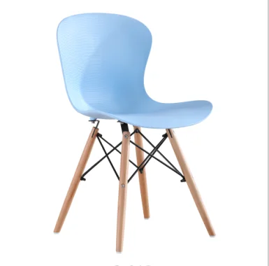 Hot sale wholesale PP plastic modern solid wooden fabric dining room chair design