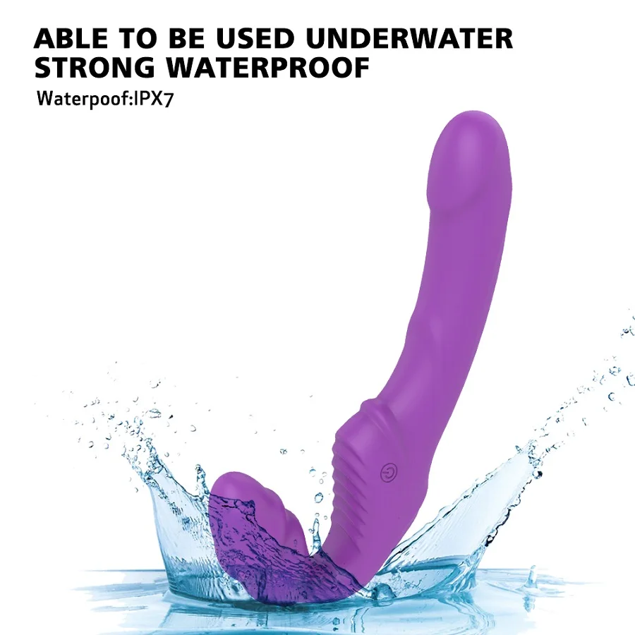 Quaige Sex Toys Silicone Double Side Dildo G Spot Anal Clitoris Vagina Sax Toys for Woman with 9 Vibration Modes