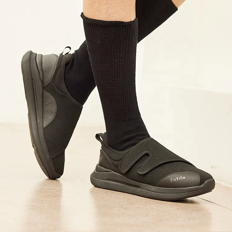 Daily Casual Healthcare Flat Shoes Ultra Comfort Men Soft Orthopedic Shoes Diabetic Shoes For Men