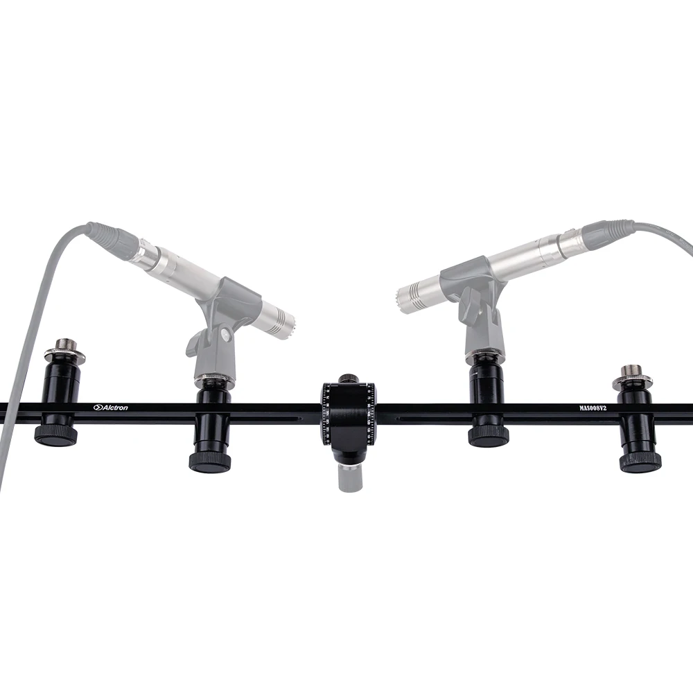 
MAS008 V2 High Quality Studio Stereo Recording Bar Microphone Mic Angle Adjustable Stable Professional Double Dual Stand 
