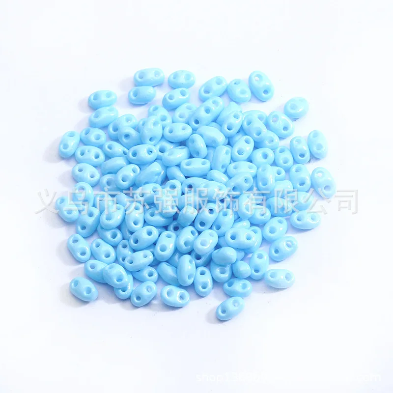 SC 2024 New Arrival 2.5x5 mm Pig Nose Beads Exquisite Rhombus Double Hole Glass Seed Beads For Jewelry Making