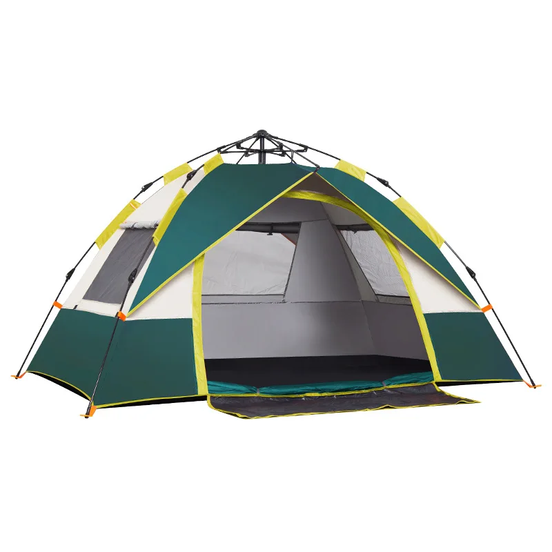 Tent outdoor rainstorm protection 3-4 people extra thick rain protection 2 person automatic tent single person camping