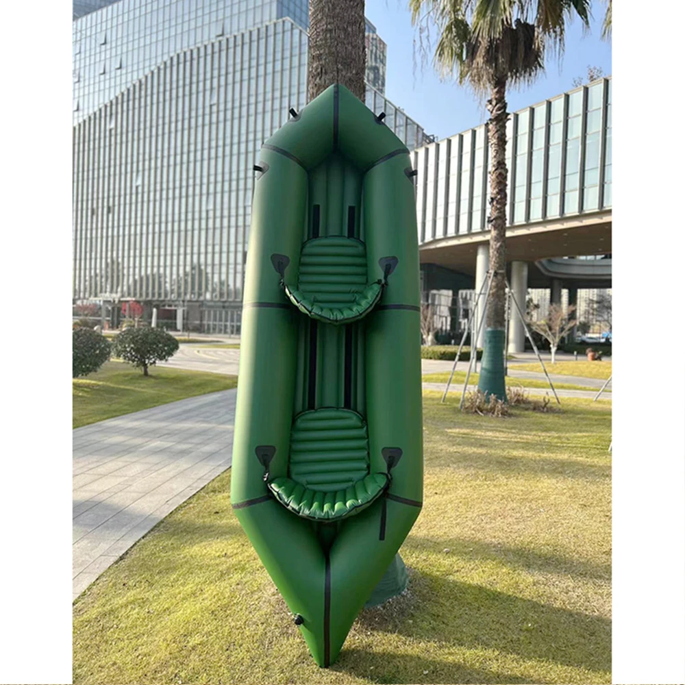 Glue Free Inflatable Boat Durable Pack Raft Lightweight 420D Nylon TPU Two Person Packraft