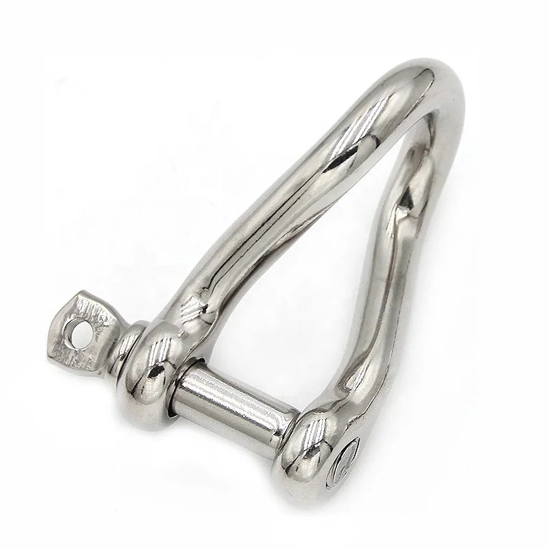 OEM Heavy Duty Stainless Steel 304 316 European Type 6MM Screw Pin Wire Rope Bow Shackle
