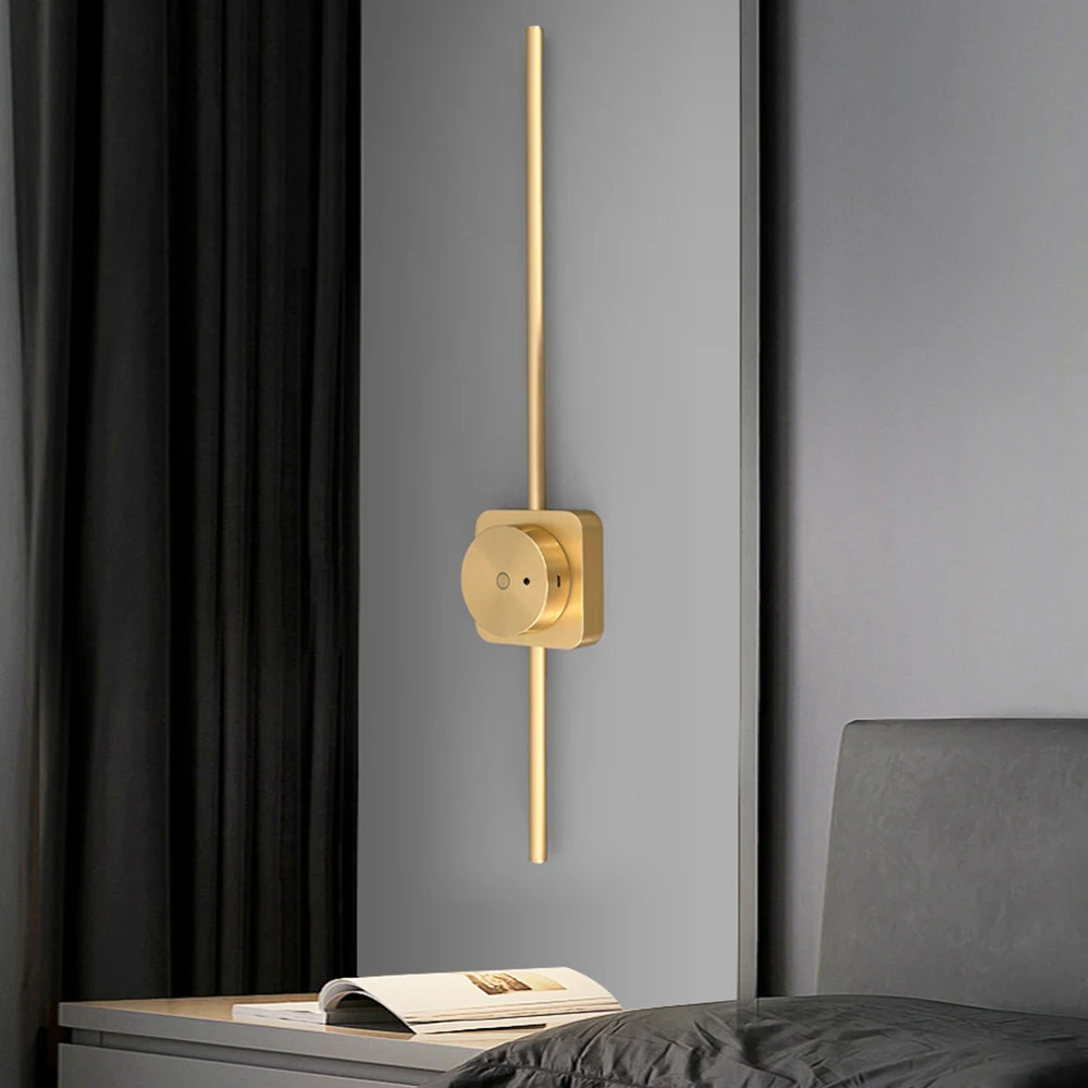 Smart Home Battery Wall Lamp Bedside Living Room Led Creative Minimalist Strip Wall Lamp