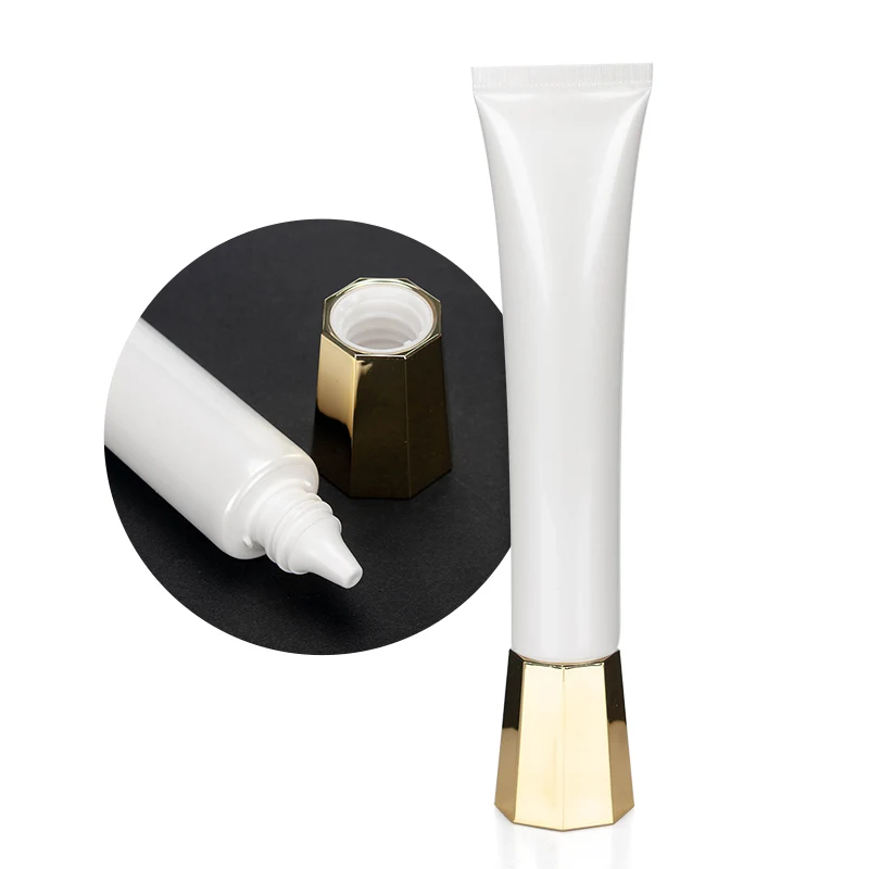 New Arrival Dia22mm Eye Cream Squeeze Tube Needle Nose Tip with Gold Silver Cap