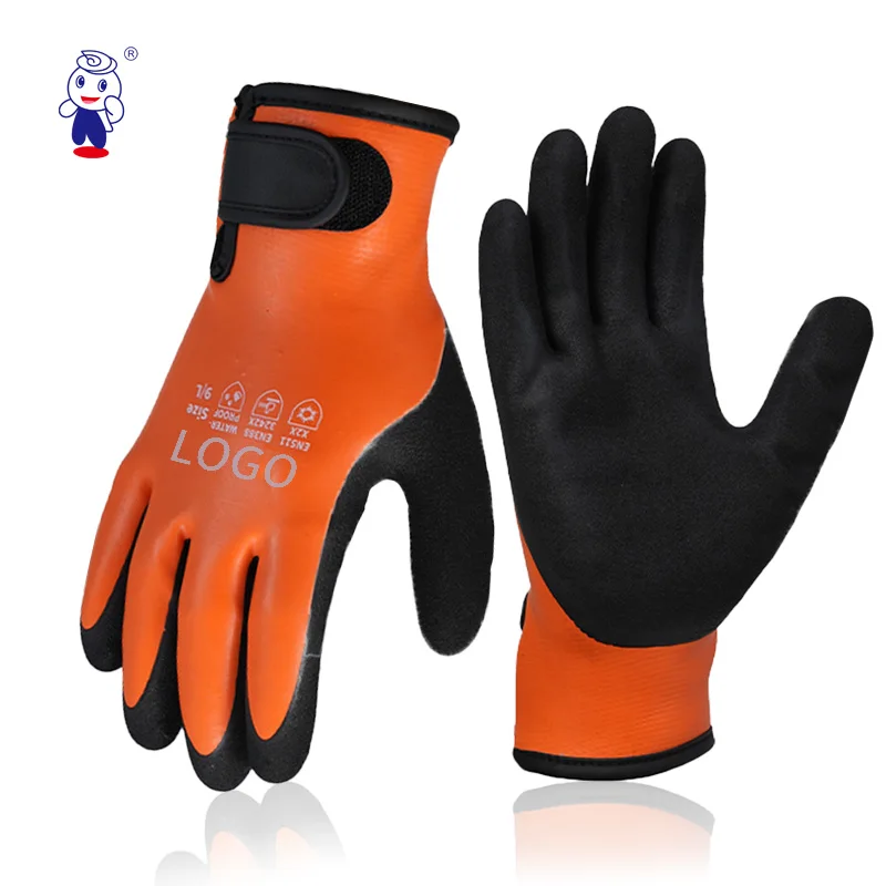 Cheap Chinese Factory Winter Warm Equipment Latex coated Safety Gloves for Work