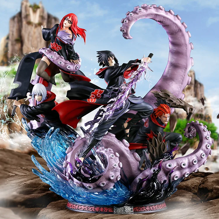 Japan Hokage Hawk Sasuke Suigetsu Karin 41cm PVC toys figures model Wholesale anime narutos figure