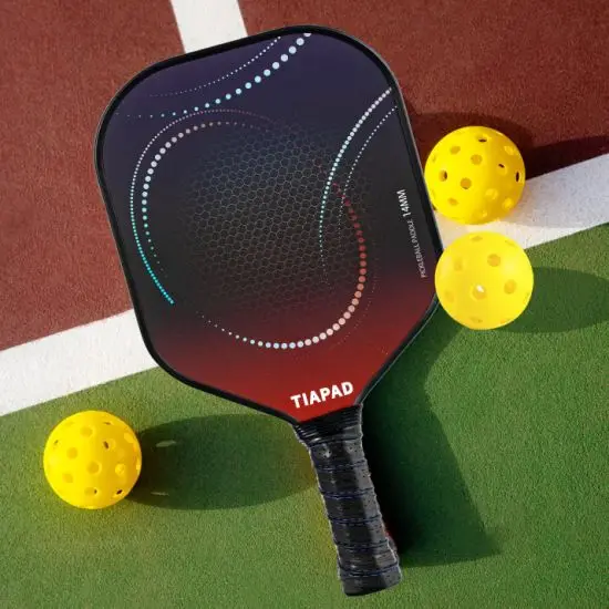 Wholesale Factory Price Carbon Fibre PP Cell Racquet Tape Grip Pickleball Paddle Set of 2 with 4