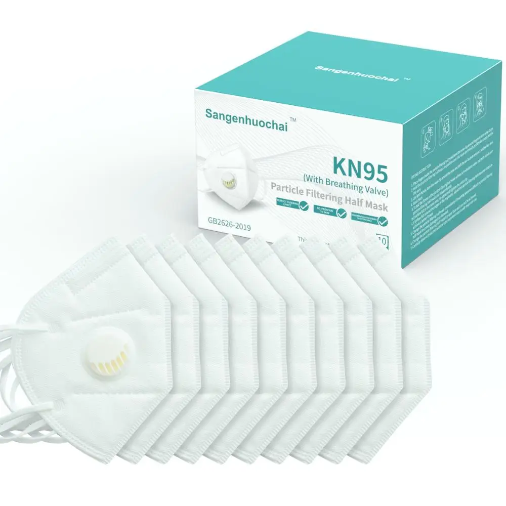 Респиратор с клапаном, защитный, серый, дышащий, черный с фильтром, респиратор для лица Initi Valved, печатная белая маска Kn95