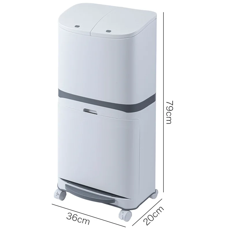 Hot Selling  Kitchen Double Layer Cover Trash Can Household Garbage Bin with Lid Large Capacity Dry and Wet Separation Bin