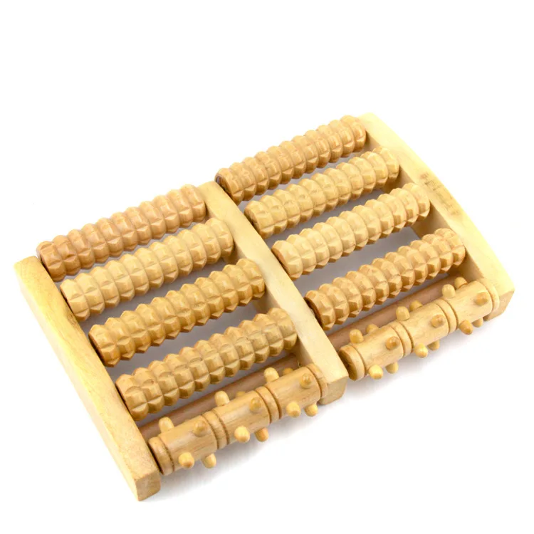 Hot Wooden Foot Massager Roller Dual Foot Massage Roller For Relief Tired Feet Foot Massage Tools