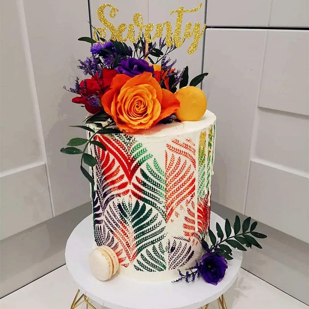 Eco-friendly Plastic Decorating Tools Mesh Fondant Stencil Template Cake Stencils For Baking Decoration Wedding