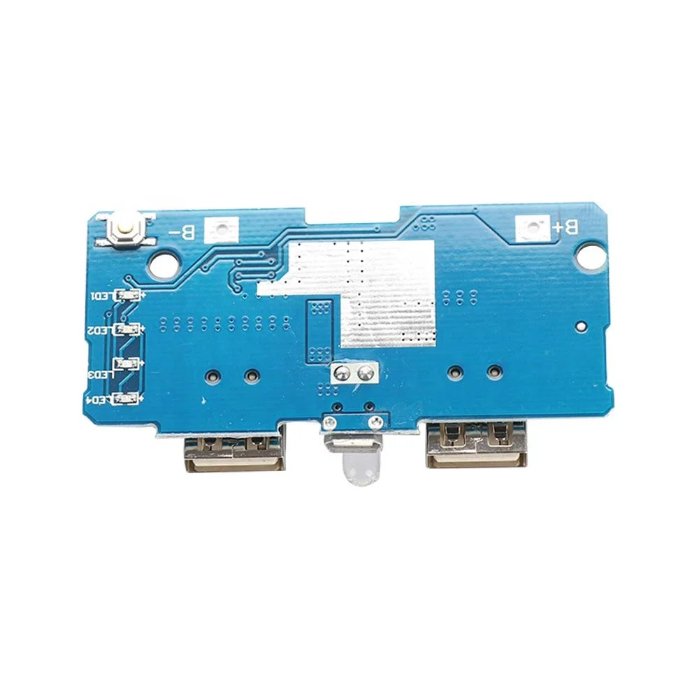 Dual Micro USB 3.7V to 5V 2A Mobile Power Bank DIY 18650 Lithium Battery Charger PCB Board Boost Step Up Module With Led