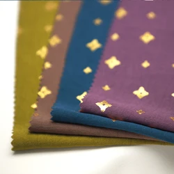 100% Microfiber Polyester Fabric 180D*180D Star pattern CEY Woven Fabric For Garment