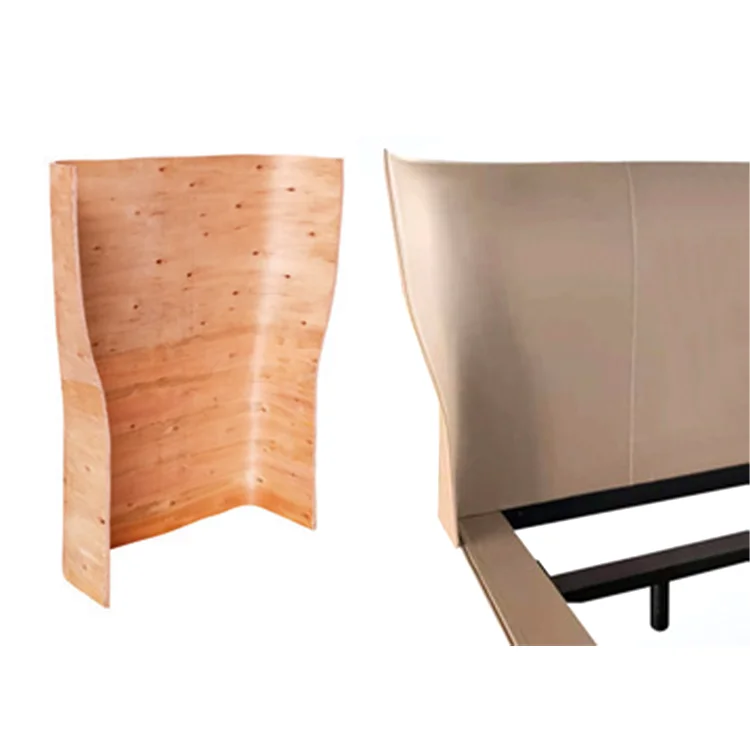 Factory Supply Custom Curved Plywood C Bed Cabinet Furniture Parts Discounted Bedroom Bedside Table Made of Wood
