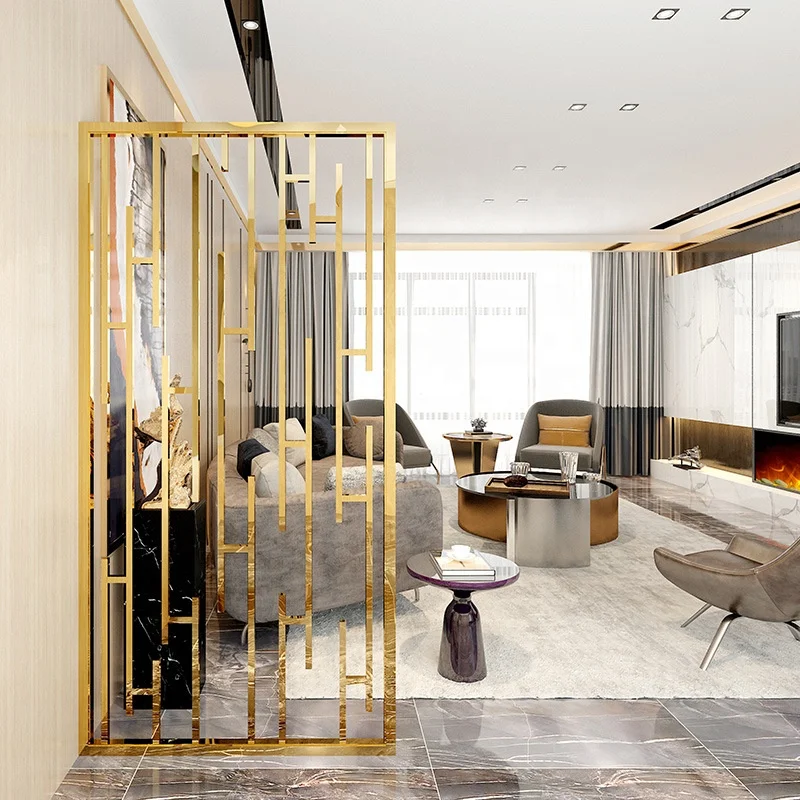 Внутреннее украшение, индивидуальный дизайн, лазерная резка, металлическая экранная панель, разделитель комнаты из нержавеющей стали