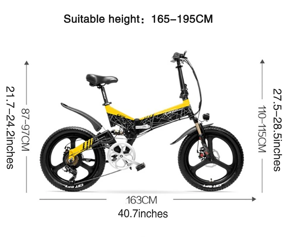 
LANKELEISI G650 20-inch bike folding electric bicycle 48V400W10.4 / 12.8 / 14.5AH lithium battery, level 5 electric moped 
