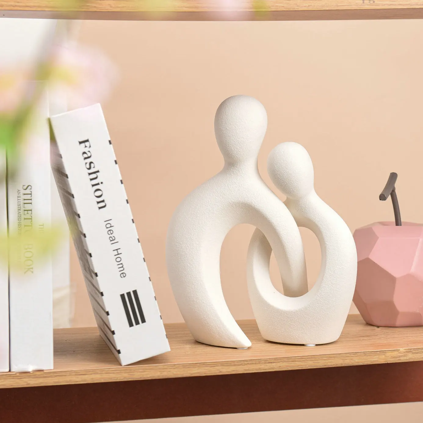 Quoowiit Home Sculpture Design Decoration Couple Ornaments Set Abstraction Body Art Resin Abstract Statue